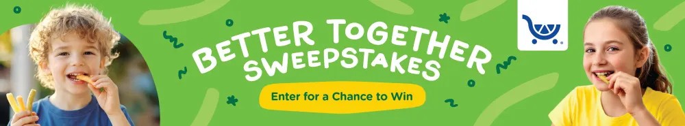 Better Together Sweepstakes: Good Health Snacks, Radio Flyer, Little Tikes, Jovial Foods, EEZ Co., and Tubby Todd Bath Co.