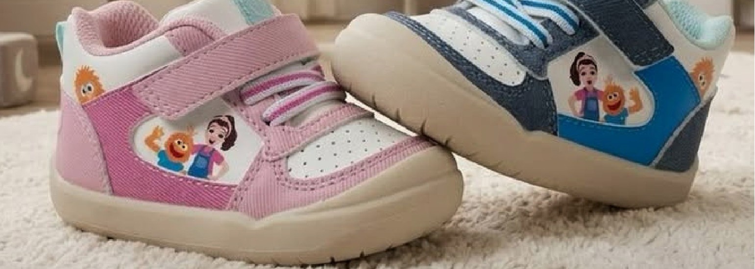 The Ms. Rachel x Stride Rite shoe collection at Walmart, featuring Little Tikes, EEZ Co., and SmartyPants