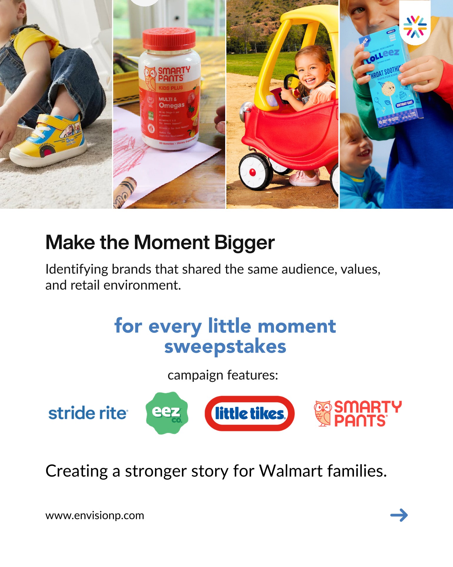 Make the Moment Bigger: For Every Little Moment sweepstakes featuring Stride Rite, EEZ Co., Little Tikes, and SmartyPants