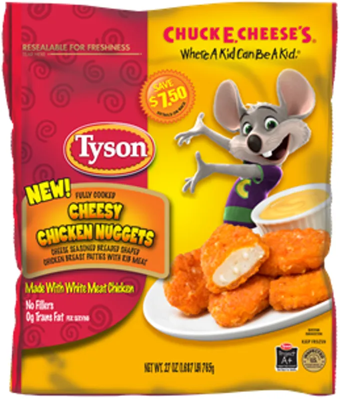 Tyson and Chuck E. Cheese's retail partnership creative